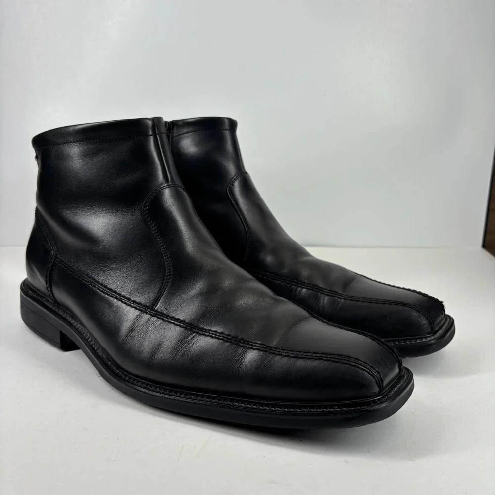 Lloyd Shoes Men's 11 Black Leather GORE-TEX Partelana Waterproof Zip Ankle Boots